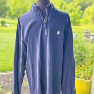 Izod Men's Blue Zip-Up Sweater